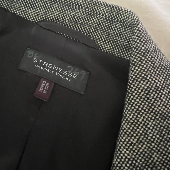 Strenesse Gabriele Strehle Virgin Wool Gray Jacket, Size 6 - Picture 4 of 6